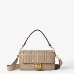 FENDI Baguette® Dove gray leather bag